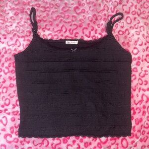 Heart Hips Black Lace-Edge Cami
